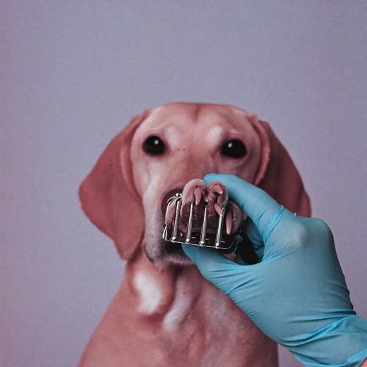 A dog's paw having its nails clipped